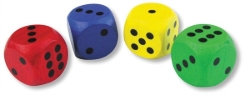 Picture of Bigjigs Jumbo Dobbelsteen Gekleurd – 3x3cm – Houten Dobbelstenen, 3+