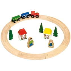 Bigjigs Treinbaanset hout junior 20 delig BJ-BJT010 6