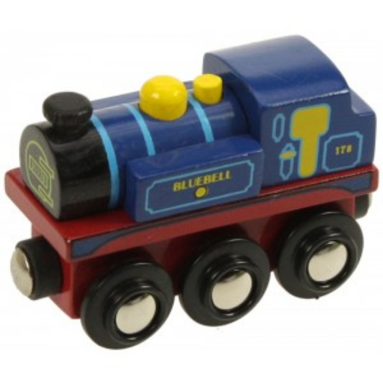 Image de Locomotief Bluebell Engine houten treinbaan Bigjigs