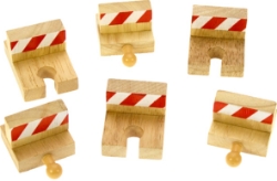 Bild von Houten rails, stootblokken 6 stuks Bigjigs