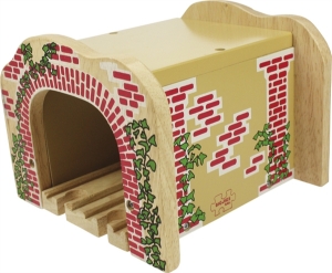 Bild von Spoortunnel dubbel spoor houten treinbaan Bigjigs