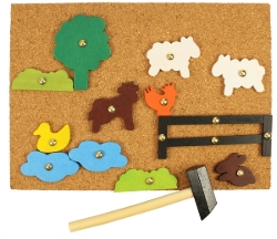 Picture of Bigjigs Hamertje tik Boerderij – Creatief Houten Spel – 3+ jaar