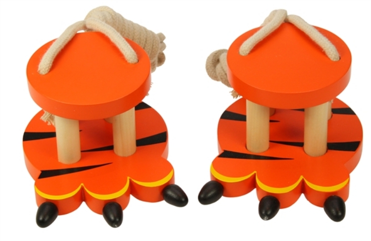 Image de Houten loopklossen Tijger Bigjigs
