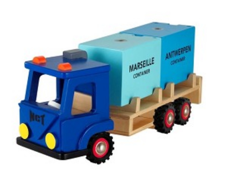 Afbeeldingen van Havenlijn Containerauto + 2 Containers New Classic Toys