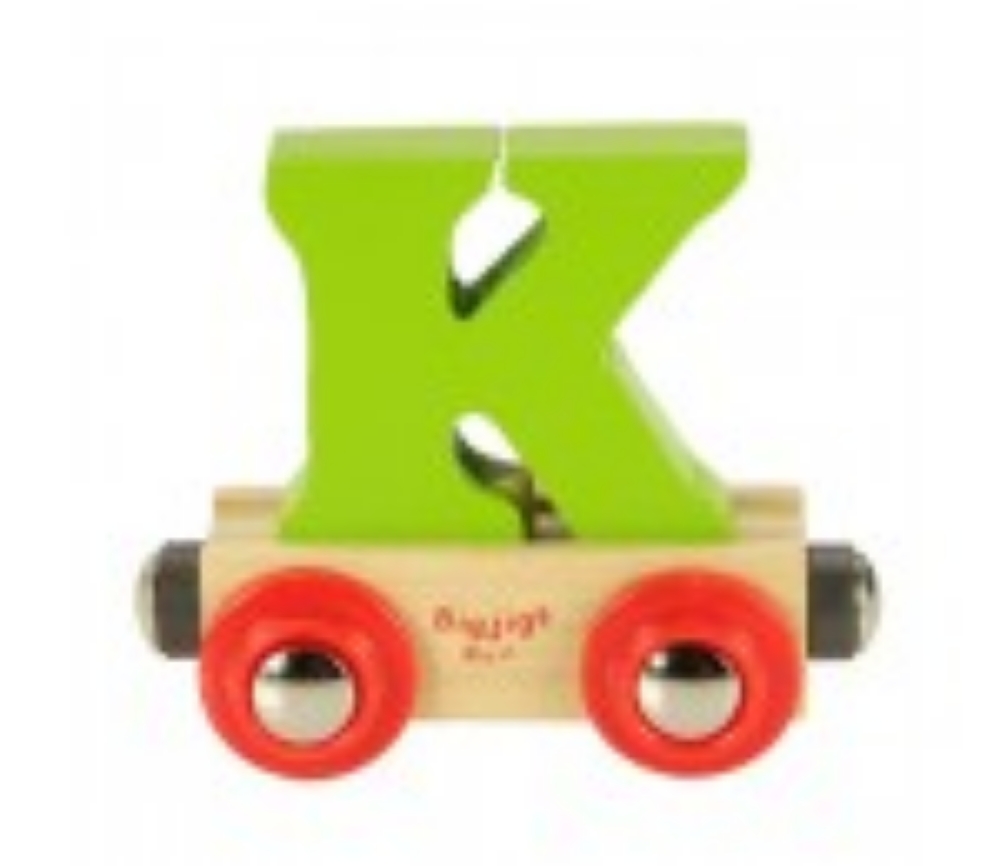 Bild von Letter K kleur, naamtrein - lettertrein Bigjigs