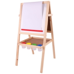 Image de Schoolbord met magneet- en krijtbord hout Bigjigs