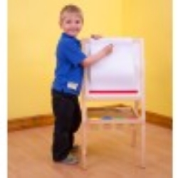 Image de Schoolbord met magneet- en krijtbord hout Bigjigs