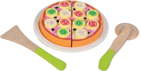 Afbeeldingen van Snijset pizza 'funghi' New Classic Toys