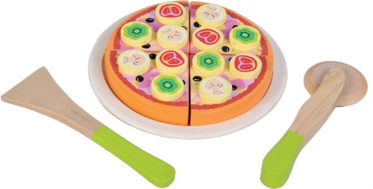 Image de Snijset pizza 'funghi' New Classic Toys