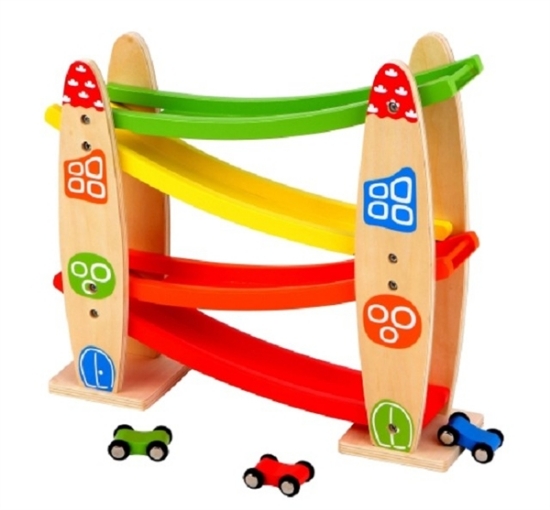 Afbeeldingen van Jodelbaan met auto's New Classic Toys