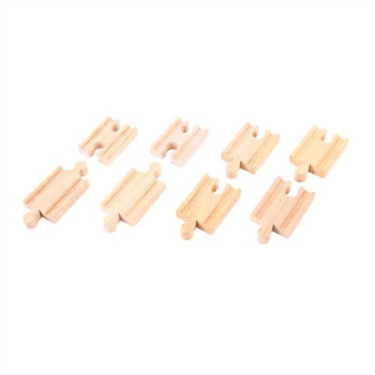 Image de Houten rails, korte koppelstukken 8 stuks Bigjigs