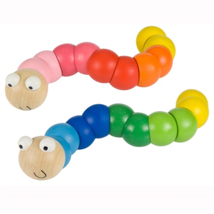Bigjigs Houten vrolijke frutselworm BJ-BJ969 1