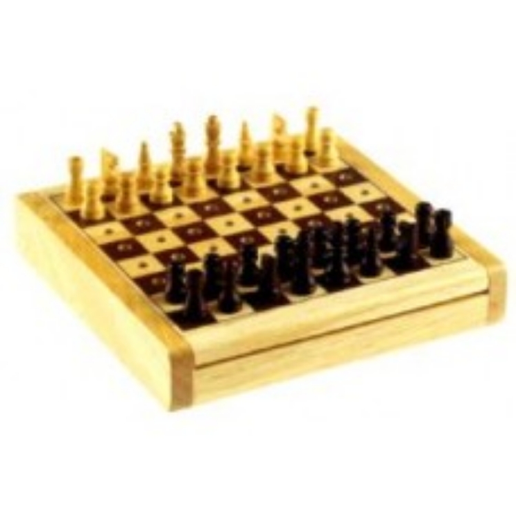 Bild von Reisschaak rubberwood 12 x 12 x 3 cm