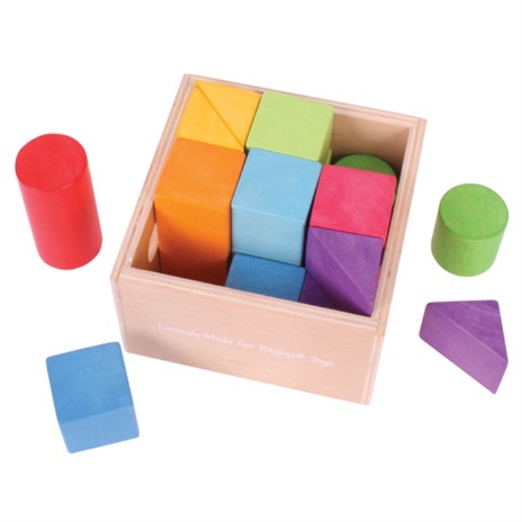 Image de Houten Blokkenset Kleurig Bigjigs