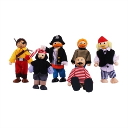 Bigjigs poppenhuispoppetjes piraten 6 stuks BJ-JT126 2