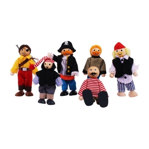 Bild von Poppenhuispoppetjes piraten 6 stuks Bigjigs