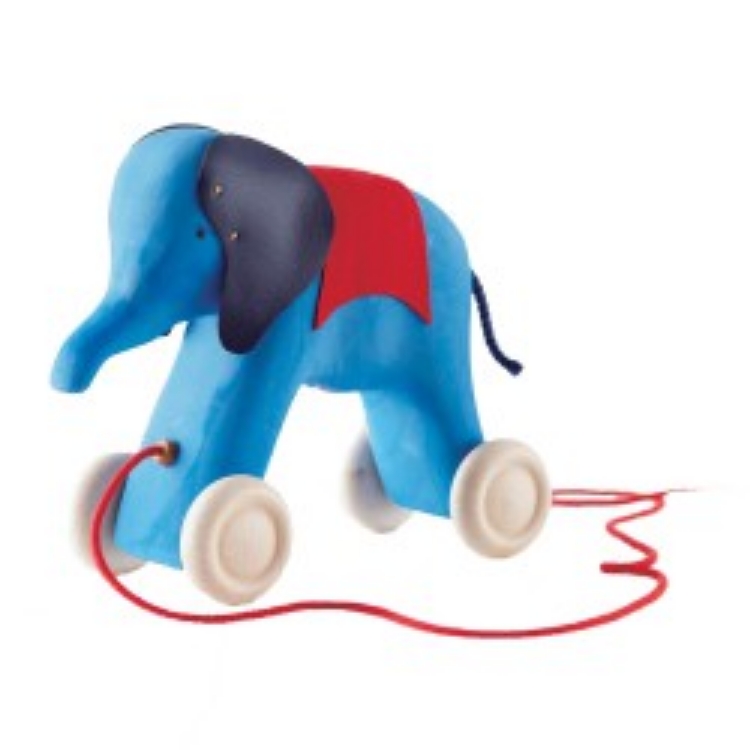 Picture of Olifant trekfiguur blauw 23 cm Grimm's