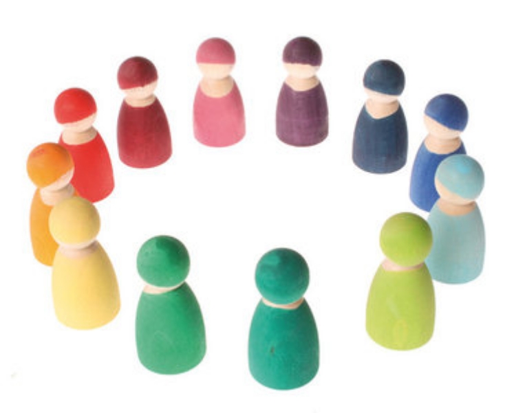 Bild von 12 regenboogvrienden set gekleurd Grimm's