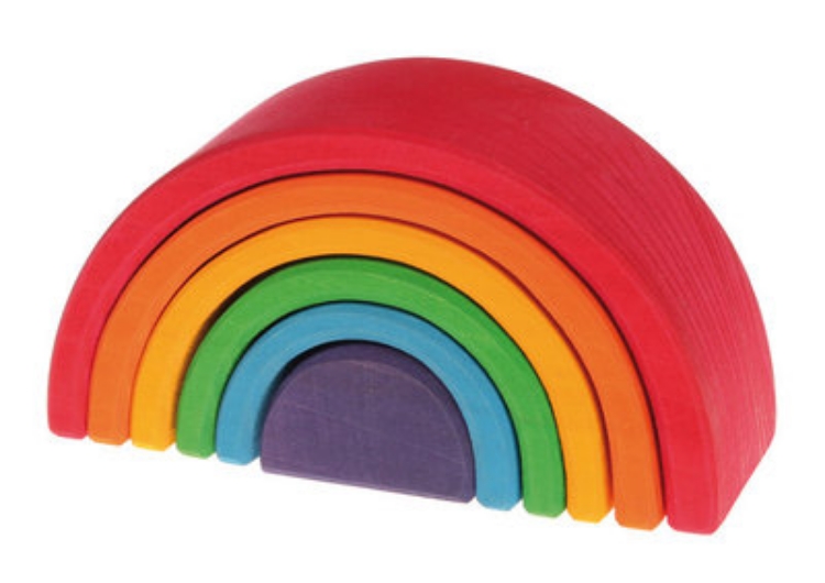 Image de Regenboog gekleurd medium 17 cm 6-delig Grimm's