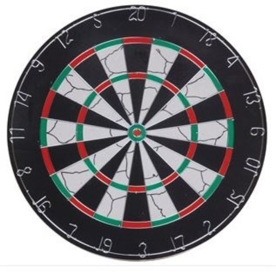 Afbeeldingen van Dartbord 2,5 cm met 6 darts