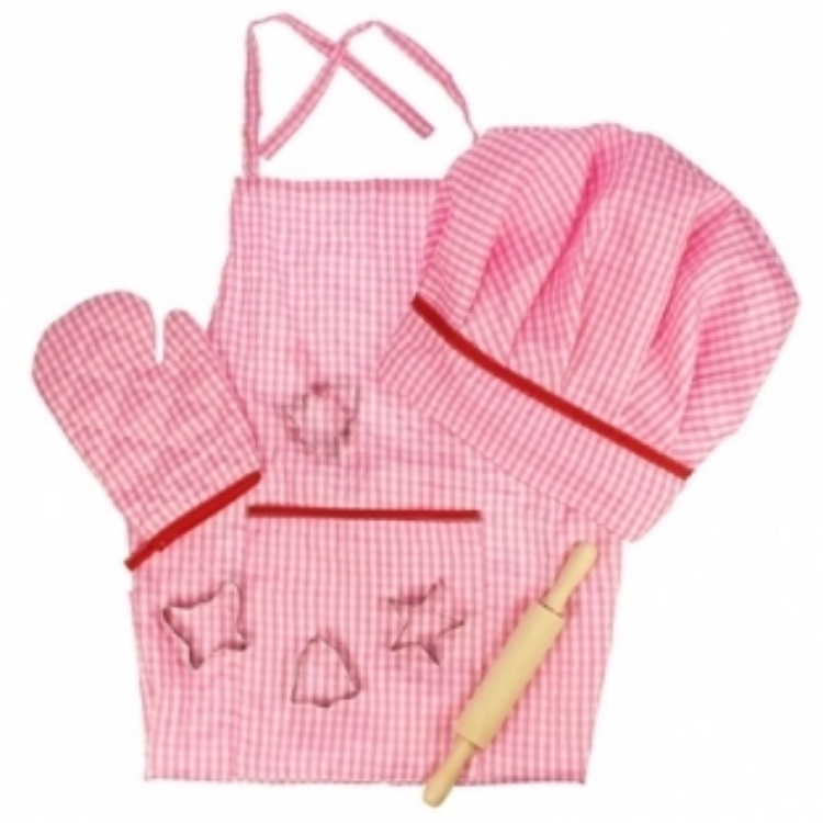 Image de Kokskleding-set roze Bigjigs