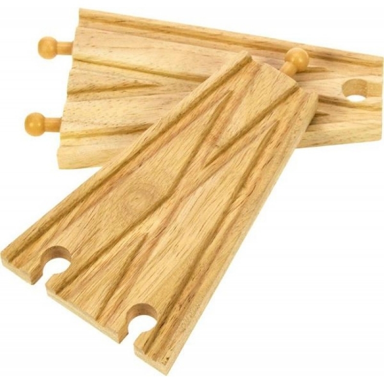 Image de Houten rails, spitsing naar 2 banen Bigjigs