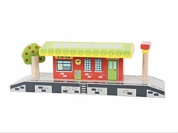 Bigjigs dorpsstation houten treinbaan BJ-BJT190 1