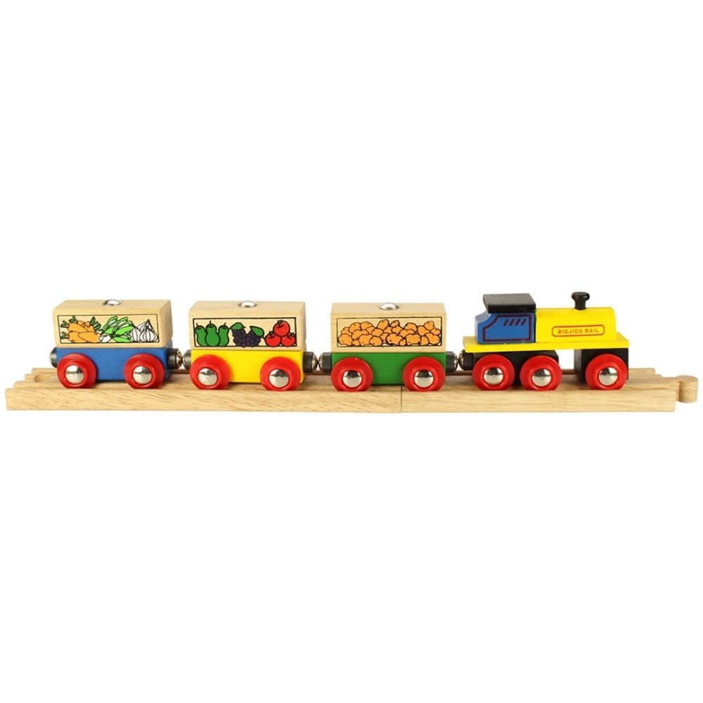 Bild von Houten trein Groente en Fruit Bigjigs