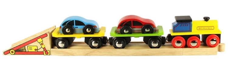 Image de Houten Auto-slaaptrein Bigjigs