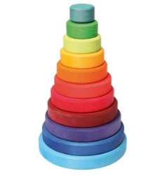 Picture of Stapeltoren conisch regenboog 21 cm 11-delig Grimm's