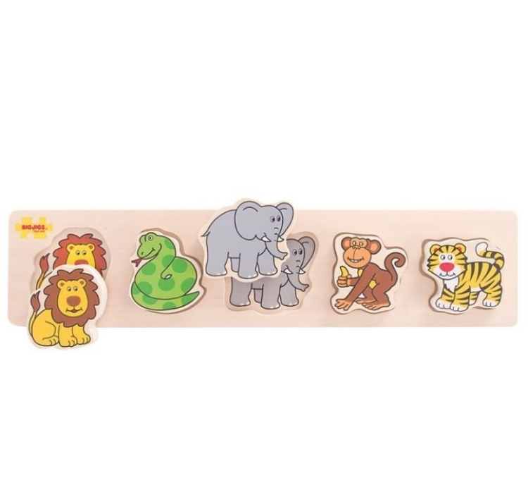 Bild von Puzzel grote stukken Wilde Dieren 1+ Bigjigs