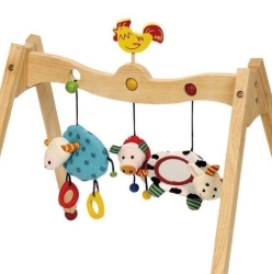 Primi Passi Babygym Boerderijdieren – Houten Babygym met Stoffen Dieren – Vanaf 0 Maanden