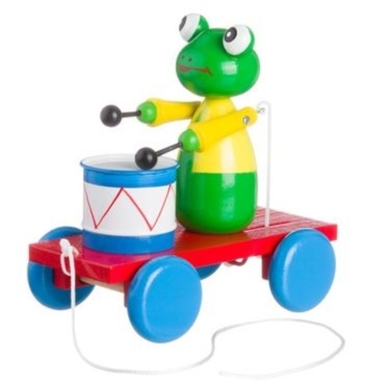 Image de Miva Trekfiguur trommel kikker groen