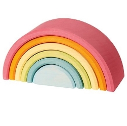 Image de Regenboog pastel medium 17 cm 6-delig Grimm's