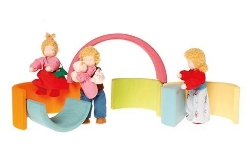 Image de Regenboog pastel medium 17 cm 6-delig Grimm's