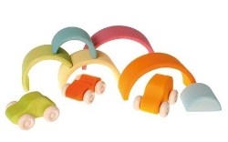 Image de Regenboog pastel medium 17 cm 6-delig Grimm's