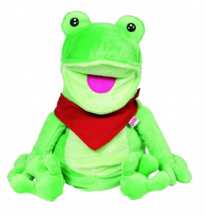 Image de Goki Handpop poppenkastpop Pluche Kikker  Frilo