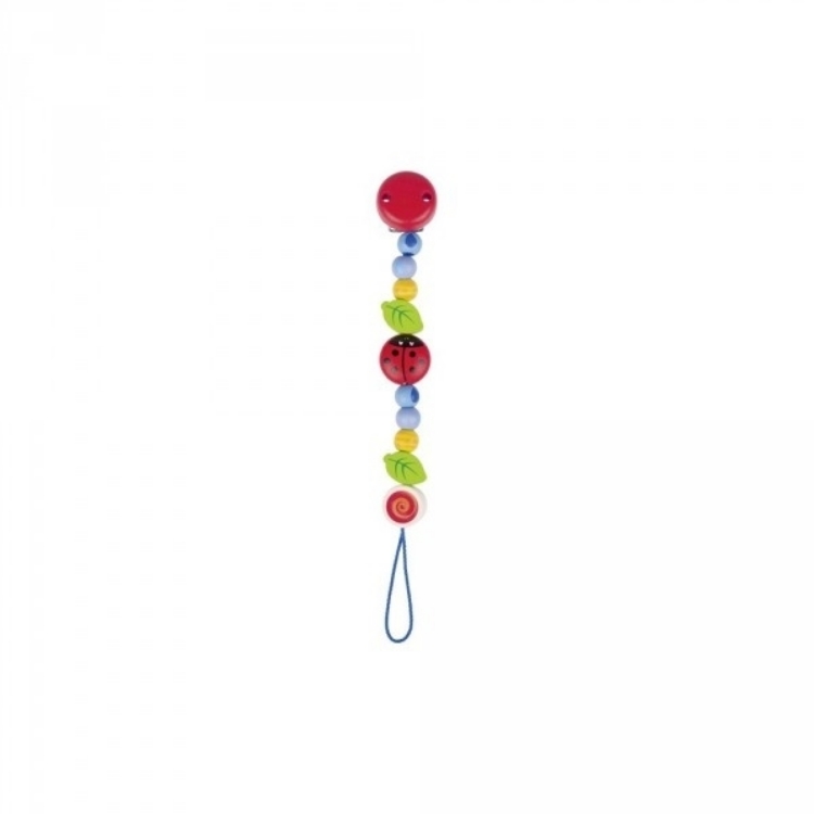 Afbeeldingen van Speenketting soft colors Lieveheersbeestje