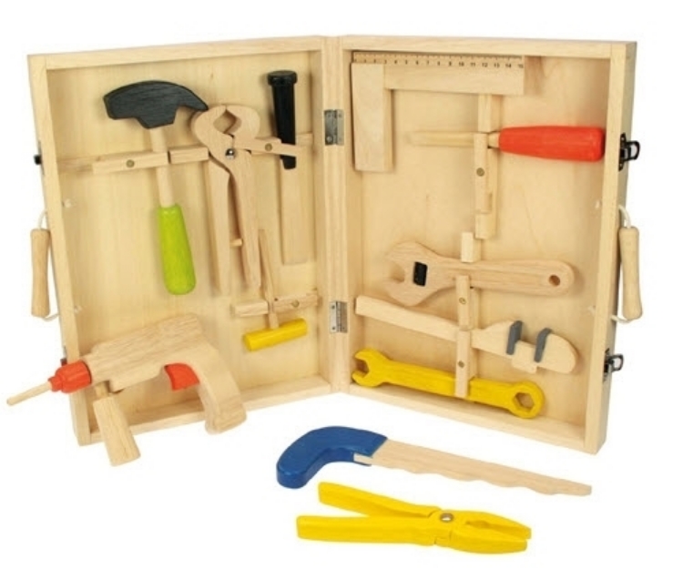 Image de Speel-gereedschapskoffer hout 13-delig Bigjigs