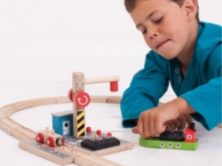 Afbeeldingen van Houten treinbaangebouw, Kolen overlaadstation Bigjigs