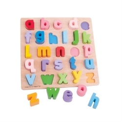 Picture of Puzzel grote stukken Alfabet, Kleine Letters - Bigjigs - vanaf 18 mnd