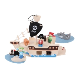 Image de Speelset hout Piratenschip 10-delig Bigjigs