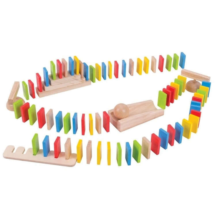 Image de Omvaldomino - Domino run 108-delig Bigjigs