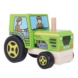 Bigjigs blokken stapelpuzzel tractor BJ-BB125 1