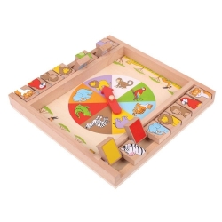 Afbeeldingen van Bigjigs Dobbelspel Shut the box Dieren