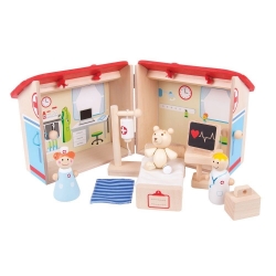 Image de Speelset hout Het Ziekenhuis 10-delig Bigjigs