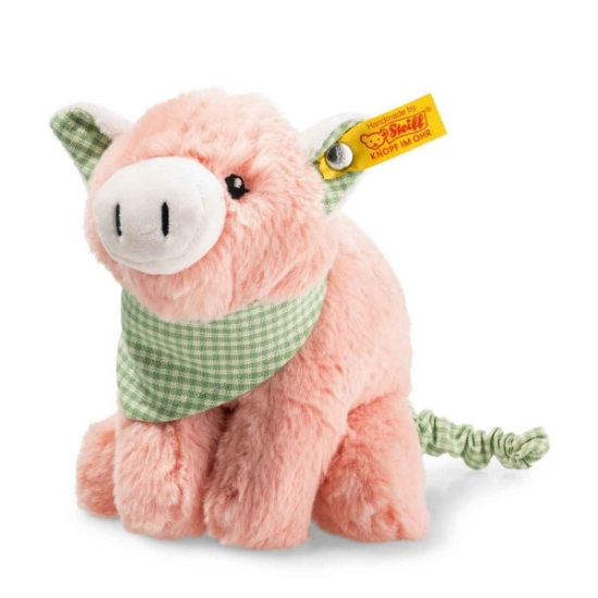 Afbeeldingen van Varken Piggilee trekstaart roze 18 cm Steiff