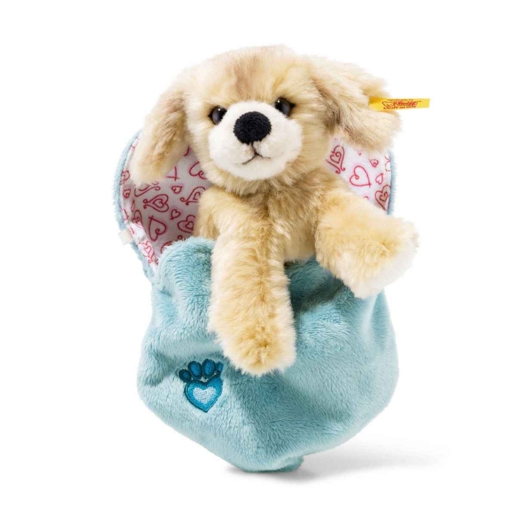 Image de Hond Kelly in hartjestas 15 cm Steiff