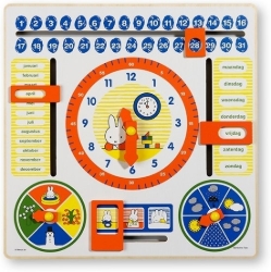 Bild von Bambolino Toys Nijntje Kalenderklok en Jaargetijden – Houten Leerklok 3+ Jaar