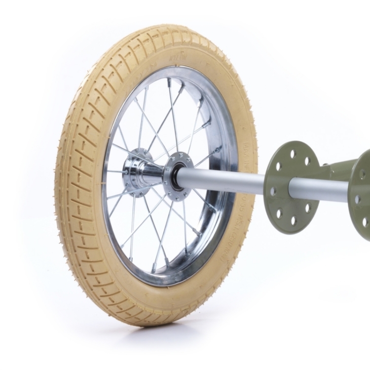 Image de Trybike Steel - Ombouwwiel voor stalen vintage fiets, witte band  